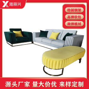 Sofá de Tela Minimalista Moderno Hecho a Medida, Forma Cuadrada, Relleno de Espuma Extraíble y Lavable, Muebles para Sala de Estar - Product Image 5