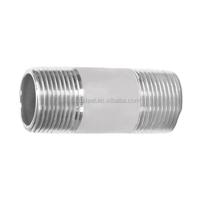 Ống núm vú ngắn chủ đề ống ASME b16.11 smls NPT 1 "sch40s 100mm giả mạo phụ kiện