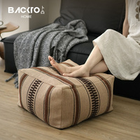 Ferme Jute coussin de sol maison décorative Pouf brodé à la main tabouret pouf salon canapé décor siège coussin repose-pieds