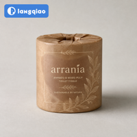 Rouleau de papier toilette Arrania en pâte de bois vierge, biodégradable, doux et respectueux de la peau, OEM ODM, vente en gros directe d'usine, agent recherché