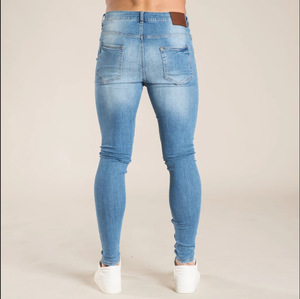 <span class=keywords><strong>Pantaloni</strong></span> <span class=keywords><strong>in</strong></span> Denim Non strappati elasticizzati di alta qualità da <span class=keywords><strong>uomo</strong></span> <span class=keywords><strong>Jeans</strong></span> Skinny elasticizzati <span class=keywords><strong>in</strong></span> Streetwear a <span class=keywords><strong>vita</strong></span> media leggero e <span class=keywords><strong>con</strong></span> lavaggio medio per l'estate - Product Image 3