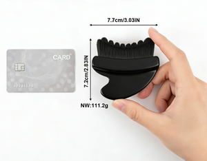 <span class=keywords><strong>Brosse</strong></span> de drainage lymphatique double face en jade Gua Sha à poils ultra-doux pour le <span class=keywords><strong>visage</strong></span> et le corps entier, sculptant et décongestionnant - Product Image 6