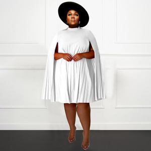 CYD230050 <span class=keywords><strong>elegante</strong></span> Casual Chic manica a fessura a-line abito plissettato Plus Size abbigliamento <span class=keywords><strong>donna</strong></span> alta moda - Product Image 5