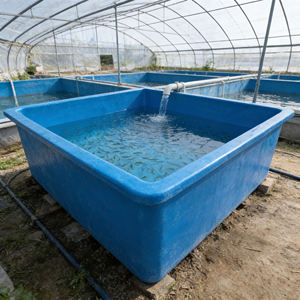 Bassin rectangulaire en PRV pour l'élevage de poissons, l'écloserie de crevettes et le système aquaponique – Réservoir d'élevage efficace - Product Image 1