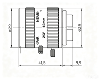 Objectif industriel CCTV 10MP, longueur focale 12mm, 10 mégapixels, 4K, monture C, pour capteur 2/3'', objectif de caméra de vision industrielle
