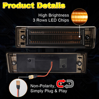 OVOVS Feux de position latéraux à LED ambrés pour Chevy C10 C20 C30 GMC C1500 C2500 1981-1991