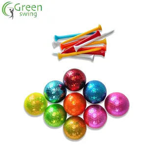 الألوان المعدنية كرة جولف جديد تصميم ل هدية اثنين قطعة كرة جولف