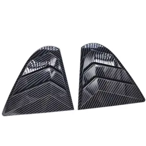 Rear side window carbon fiber triangle spoiler cover vents fit Mitsubishi EVO