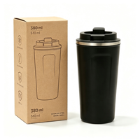 Mug à café isotherme en acier inoxydable 304 à double paroi de 380 ml et 510 ml avec couvercle rabattable – Vente en gros