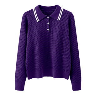 All'ingrosso <span class=keywords><strong>abbigliamento</strong></span> invernale autunnale da <span class=keywords><strong>donna</strong></span> a maniche lunghe maglione lavorato a maglia Polo Top da <span class=keywords><strong>donna</strong></span> maglione lavorato a maglia da <span class=keywords><strong>donna</strong></span> - Product Image 6