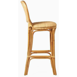 Tabouret de bar haut Tatum Counter, revêtement en rotin naturel plat tressé, durable, pour bar à domicile et salle à manger - Product Image 3