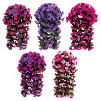 Fleurs artificielles murales en soie plastique, simulation de fleurs du matin, plante verte décorative pour mariage, transfrontalière