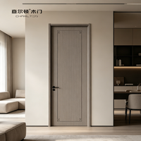 Portes en bois imperméables finition mate, portes intérieures modernes en bois, anti-déformation, lignes simples, pour appartements commerciaux