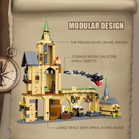 JIESTAR JJ9024 540PCS Série Vue de Rue Ornement de la cour de Poudlard Modèle de blocs de construction Jouet éducatif technique Cadeau de festival