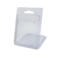 Boîte d'emballage en plastique transparent personnalisée pour savon, boîte à clapet pour bougie, emballage en blister avec trou pour la main