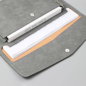 Maletín de Cuero con Logotipo Personalizado, <span class=keywords><strong>Carpeta</strong></span> de Sobres, Bolsa para Documentos, <span class=keywords><strong>Carpeta</strong></span> de Negocios de Cuero PU con Correa de Mano Extraíble - Product Image 3