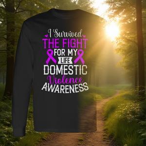 Camiseta de manga larga para concienciación sobre la violencia doméstica, camiseta para supervivientes - Product Image 3