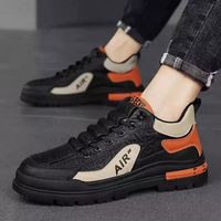 Chaussures Décontractées Tendance pour Hommes, Respirantes et à la Mode, Modèle Board avec Fermeture à Lacets, Doublure en Maille pour la Saison d'Automne