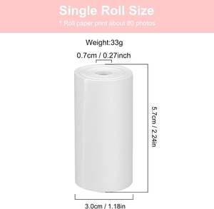 Yytech 2.24*1.18 Inches Bijvullen Foto Niet-Klevende Vervanging Thermisch Printpapier Rollen Voor Mini-Chids Instant Print <span class=keywords><strong>Camera</strong></span> - Product Image 4