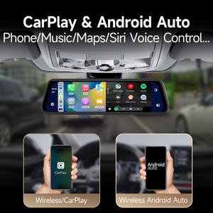 Cámara para Auto con 2 Lentes, Carplay, Android Auto, Espejo Retrovisor, Grabación de Video 2k, WIFI, Radio para Auto, DVR - Product Image 2
