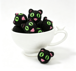 Jouet pour animaux en <span class=keywords><strong>feutre</strong></span> de laine pure, teint naturellement, sûr, fait main par des artisans, balles à mâcher interactives, compatible avec la catnip, jouet de dentition durable - Product Image 2