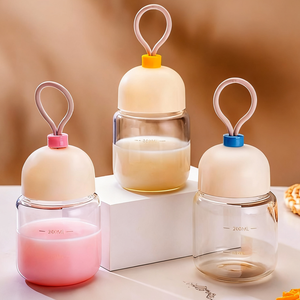 JM vente en gros sans BPA mini boisson de jus bouteille d'eau en <span class=keywords><strong>verre</strong></span> borosilicaté portable réutilisable 300ml verres mignon Mile tasse - Product Image 2