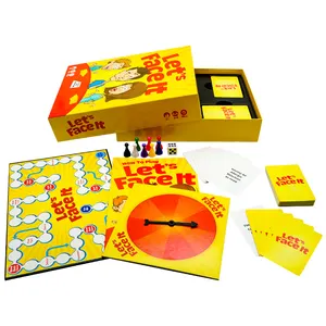 Jogo de tabuleiro personalizado, jogo de tabuleiro para adultos e crianças, peças para família