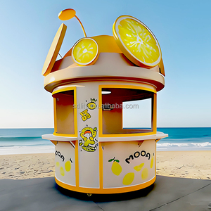 Kiosque de vente de crème glacée et de restauration rapide de 10 pieds avec logo personnalisé et citron pour l'Europe, l'Australie et les États-Unis - Product Image 2