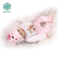HS Simulations puppen Munecas-Silicona-Echte schöne wieder geborene Babypuppen-Krippen form mit 55CM