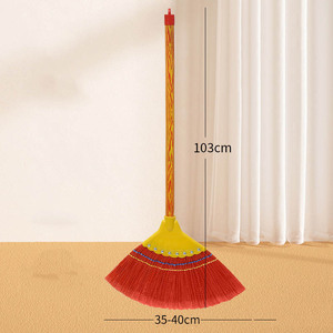 Escoba Grande de Alambre Plano de Seda Corrugada, Plástico Reforzado, para Barrer Agua en Exteriores, Resistente y Duradera para Trabajadores de la Limpieza - Product Image 6