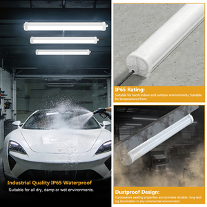 ไฟเพดาน LED แบบกันน้ำ CE ROHS IP65 ขนาด 600 มม. 1200 มม. 1500 มม. เชื่อมต่อได้ ติดตั้งบนพื้นผิว สำหรับโรงงานอาหาร - Product Image 6