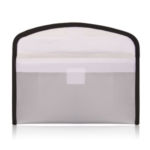 Silver Fiberglass Fabric Fireguard Large Capacity File Holder Waterproof Documents Fireproof Bag