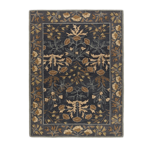 Alfombra persa de lujo moderna hecha a mano Adeline diseño Floral Beige azul tulipanes lana tradicional lavable para el piso del hogar - Product Image 1