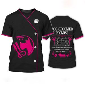 Maglietta Divertente FYD Pet Store con Stampa 3D di Toelettatore per Animali, Unisex, Comoda e Ampia con Collo Tondo e Maniche Corte - Product Image 3