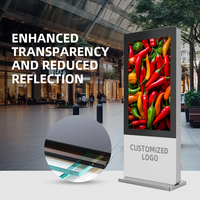 Pantalla de señalización digital de reproducción LCD de vídeo táctil para exteriores de 55 pulgadas para tienda minorista educación centro comercial y Metro tipo LED