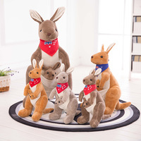 Vente en gros usine : Poupée kangourou mère-enfant super douce, jouet australien mère-enfant, simulation parent-enfant de dessin animé