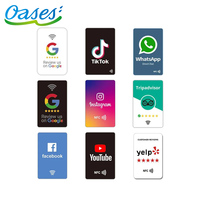 Tarjeta NFC para Reseñas de Instagram, Facebook y Google, Programable con Código QR, Tarjeta Digital de Reseñas sin Contacto