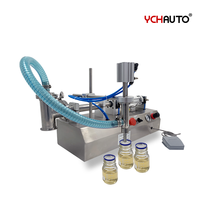 Machine de remplissage liquide de parfum de jus de tête du dessus de Table semi-automatique à petite échelle 1 50-500 ML pour la petite entreprise 2024