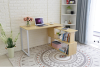 Table d'étude de chambre à coucher au design moderne, bureau d'ordinateur avec bibliothèque