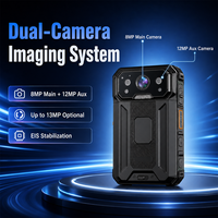 Caméra corporelle 5G avec fonction de conversation vidéo bidirectionnelle, diffusion en direct, suivi GPS, intégration de plateforme, enregistrement 4K max 8MP