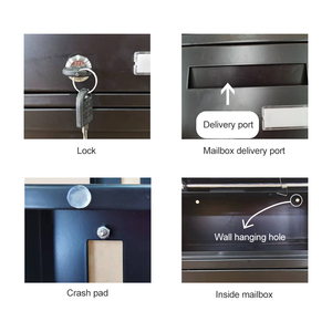 Bricoleur — boîte à <span class=keywords><strong>lettres</strong></span> imprimées, grappe mural avec 8 portes, poste anglaise, bon marché - Product Image 3