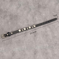 [Gorgeousxx] Bracelets en cuir PU réglables tendance Y2K avec rivets étoiles pour femmes, bijoux rétro punk