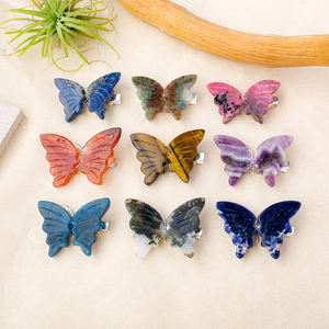 กิ๊บติดผมรูปผีเสื้อทำมือจากคริสตัลธรรมชาติสำหรับของที่ระลึกขายส่ง - Product Image 1