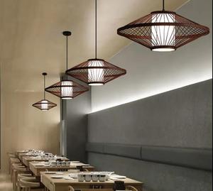 OEM Bamboo Rattan Motion <b>Lights</b> <b>Diffuser</b> Basket Pendant <b>with</b> Plant Stake Plug-in Chandeliers & Pendant <b>Lights</b> - Product Image 6