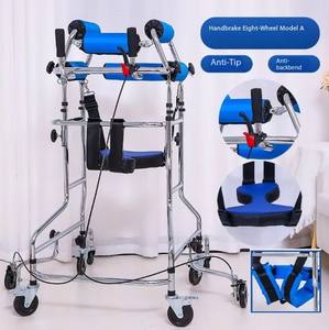 Déambulateur en aluminium 8 roues en PVC Système de freinage à verrouillage à une touche Siège en tissu maillé - Product Image 2