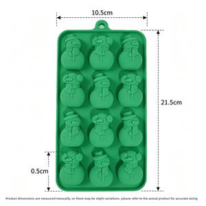 Molde de Silicona para Pastel de Muñeco de Nieve, Bandeja para Hornear de Chocolate y Fondant con Forma de Conejo Navideño - Product Image 2
