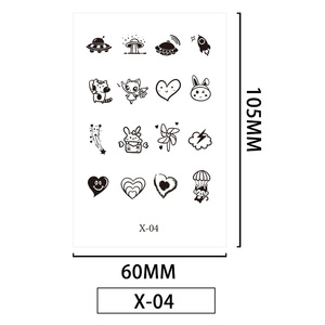 Autocollant de tatouage temporaire de dessin animé, transfert à l'eau, semi-permanent, pour le corps, pour filles, enfants, fêtes, usage professionnel, festivals - Product Image 4