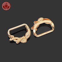 Aksesoris Pakaian Renang Bikini, Gesper Cincin Bentuk Tidak Beraturan, Hiasan Kerang Logam Custom untuk Gaun Wanita