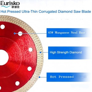<span class=keywords><strong>Lame</strong></span> de scie diamantée turbo de 5 po (125 mm), ultra-fine pressée à chaud avec bord et dents en maille - Product Image 3
