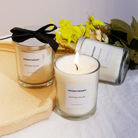 Luxus Entspannung Aroma therapie Duft Soja Wachs Kerzen in Glas mit Zinn Geschenk box Premium Aroma Kerzen